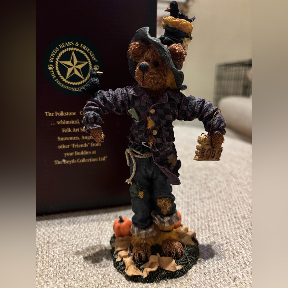 Boyd’s Bears Folkstone Edgar w/Allan & Poe … Scareway Strawboss